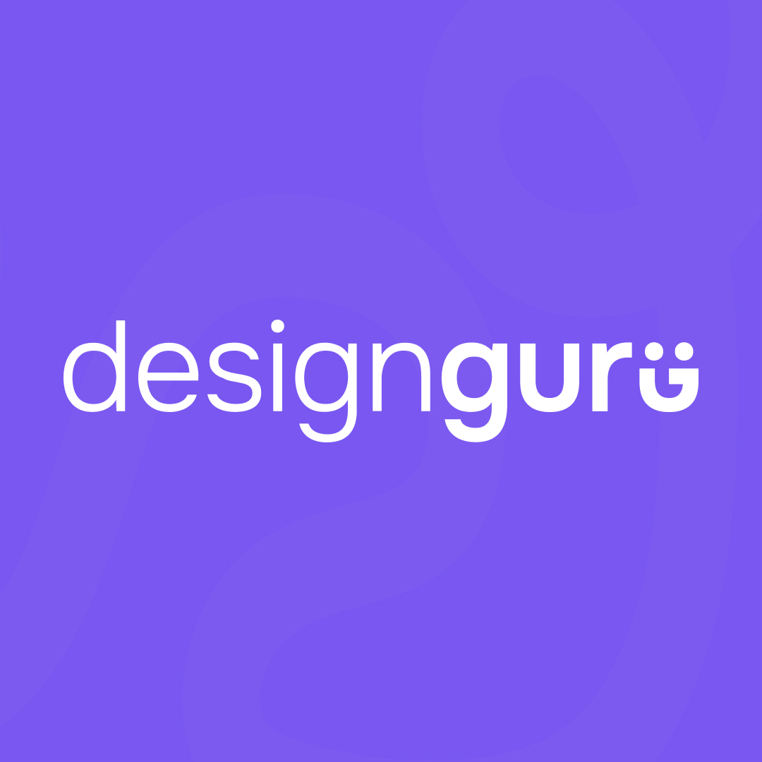 AI Startups 3 The image showcases the text designguru, featuring a stylized smiley face cleverly integrated into the word guru on a purple background, embodying the essence of unlimited graphic design.